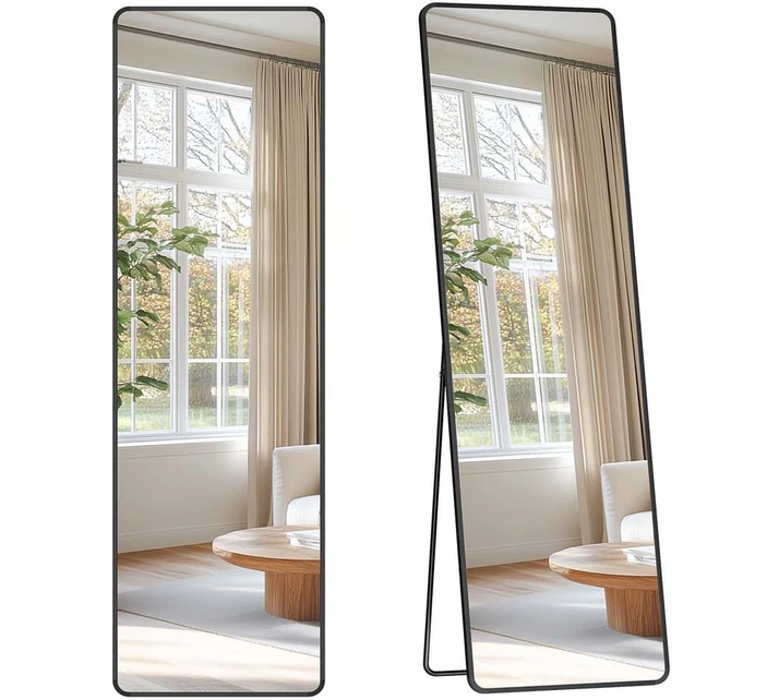 Songmics Veidrodis 150 x 40 cm, juodas