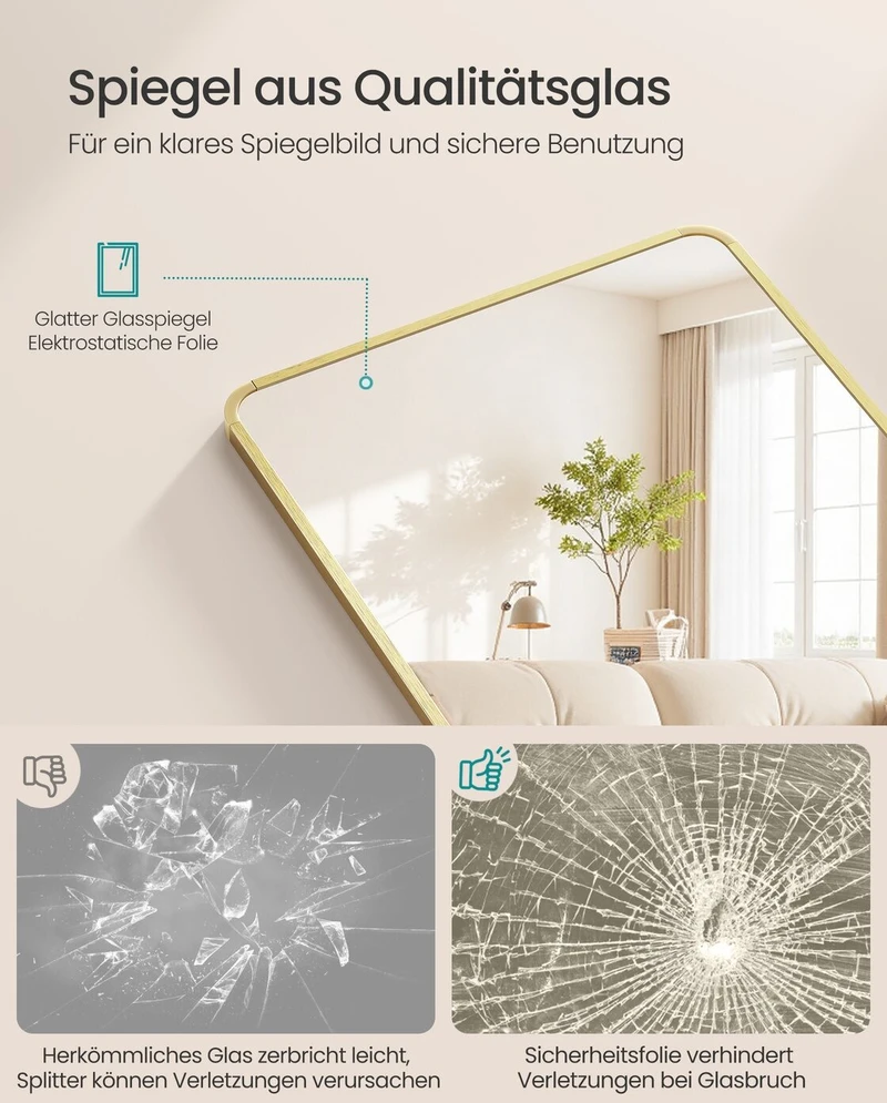 Songmics Veidrodis 150x40 cm