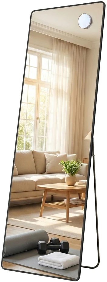 Songmics Veidrodis 150x40 cm juodos spalvos
