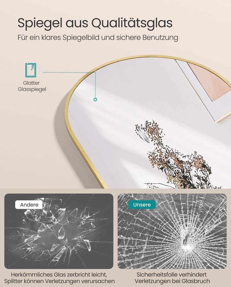 Songmics Veidrodis 160 x 50 cm