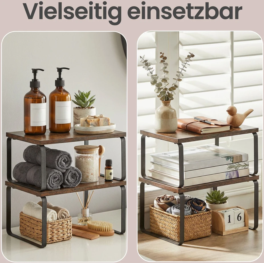 Songmics Gewürzregal, 2er Set Küchen-Organizer, Küchenregal