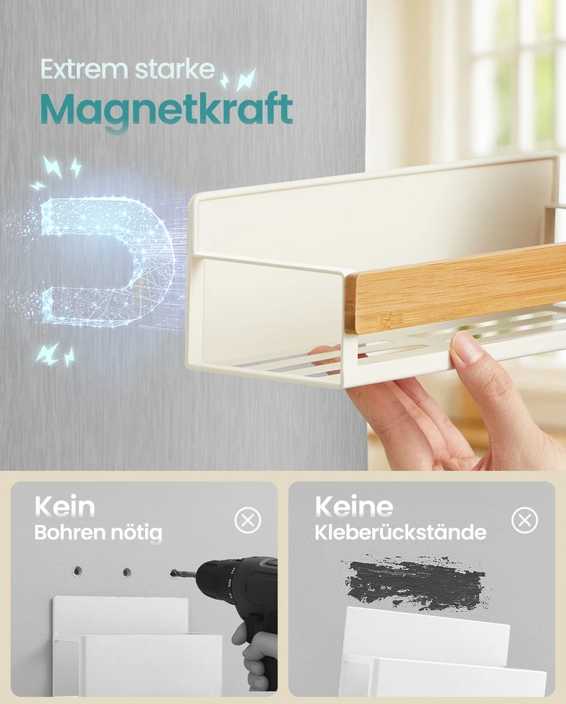 Songmics Magnetinių prieskonių lentynų rinkinys