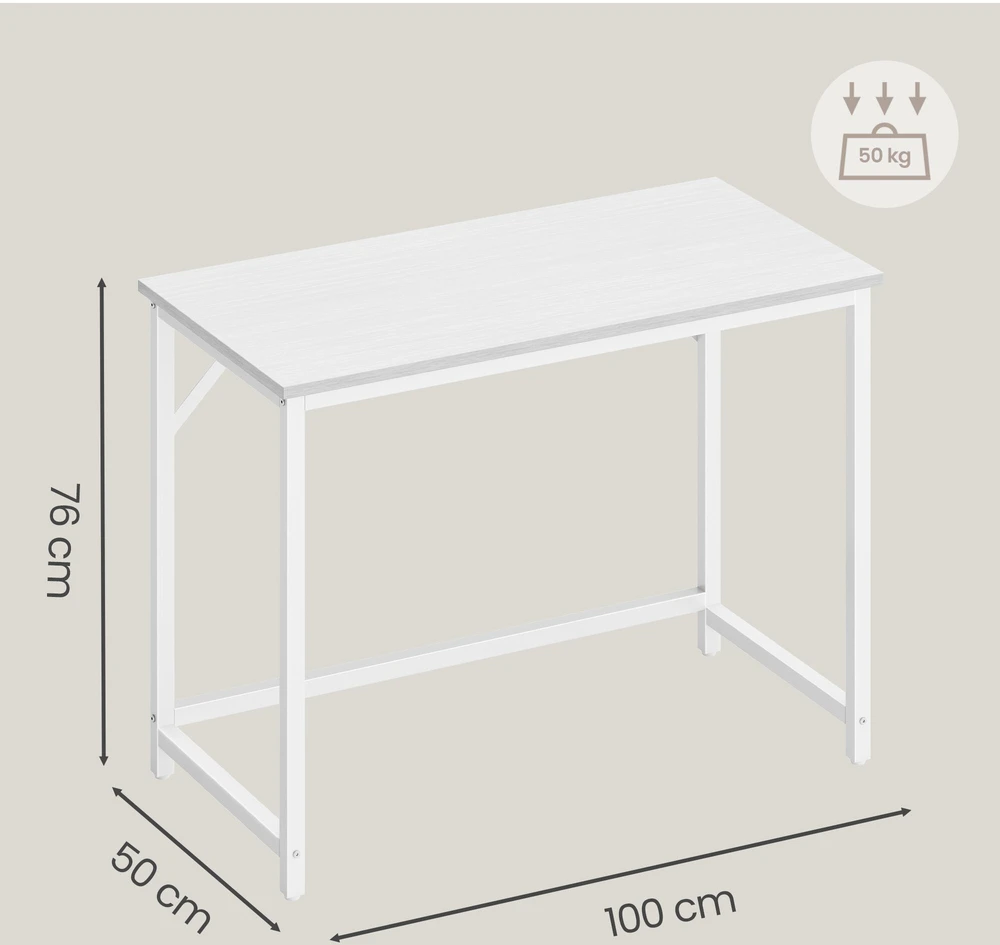 Songmics Rašomasis stalas 100x50x76 cm