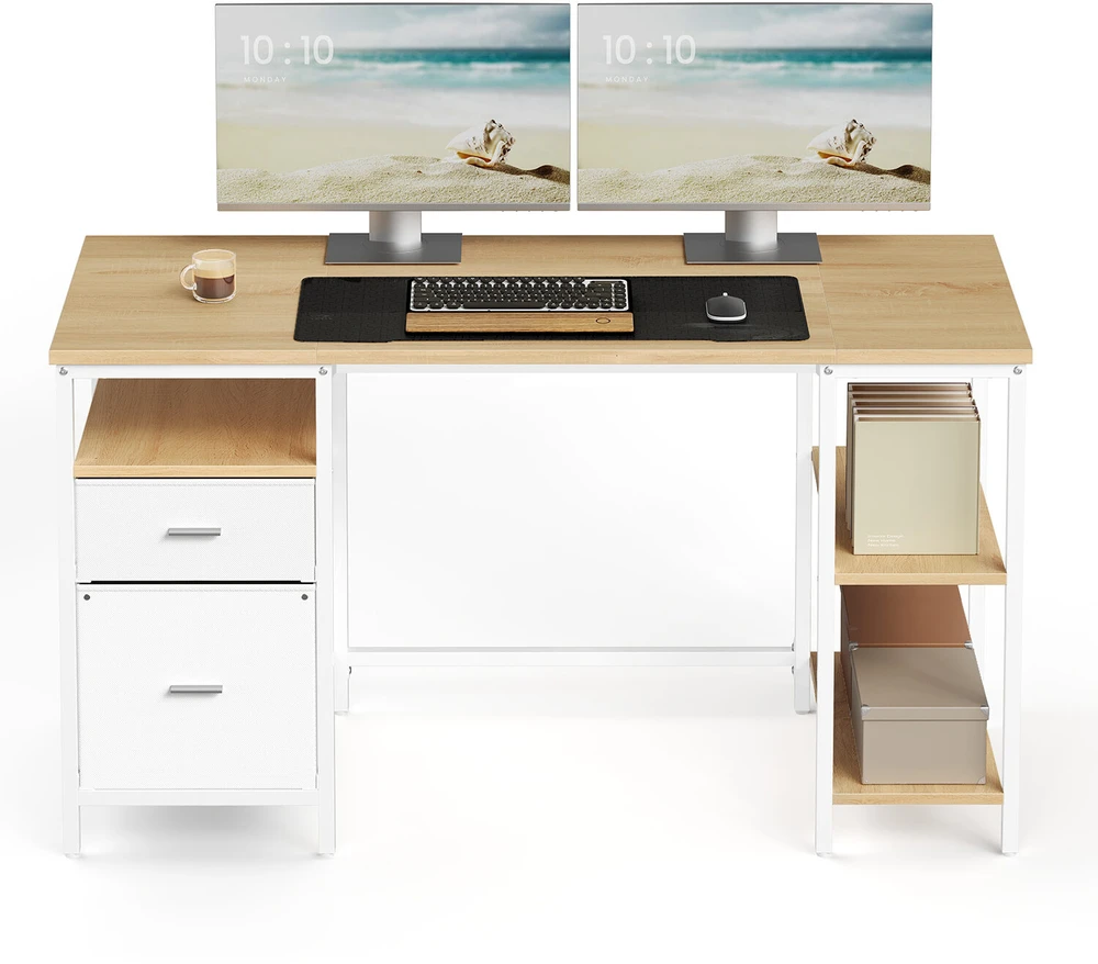 Songmics Kompiuterio stalas 140 × 60 × 76 cm