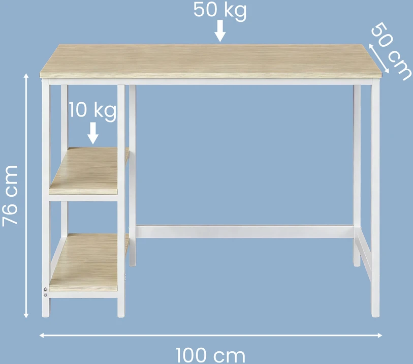 Songmics Rašomasis stalas 100 x 50 x 76 cm