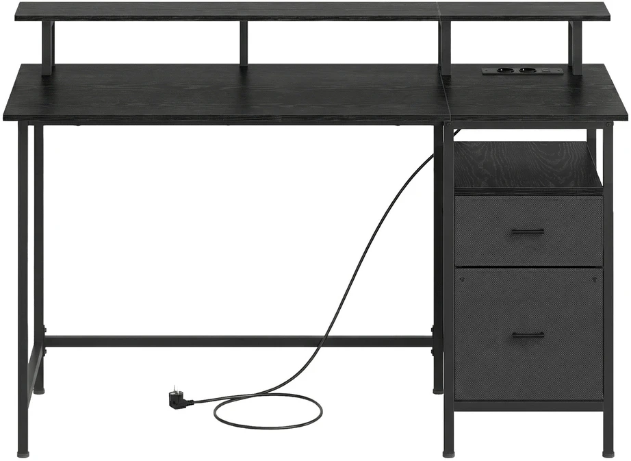 Songmics Kompiuterio stalas , juodas 55 x 135 x 90 cm