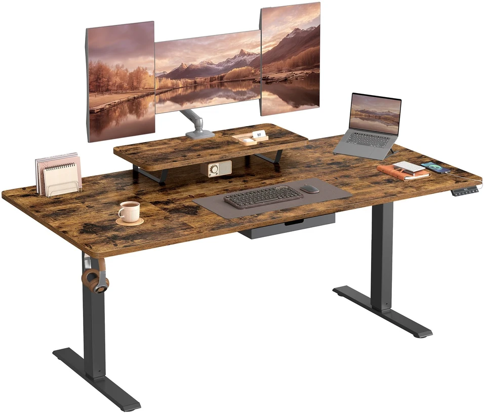 Songmics Reguliuojamo aukščio stalas 160 × 80 cm