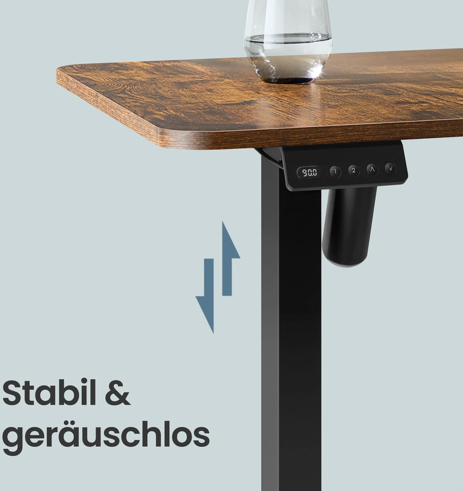 Songmics Reguliuojamo aukščio stalas 160 x 140 x 72-120cm