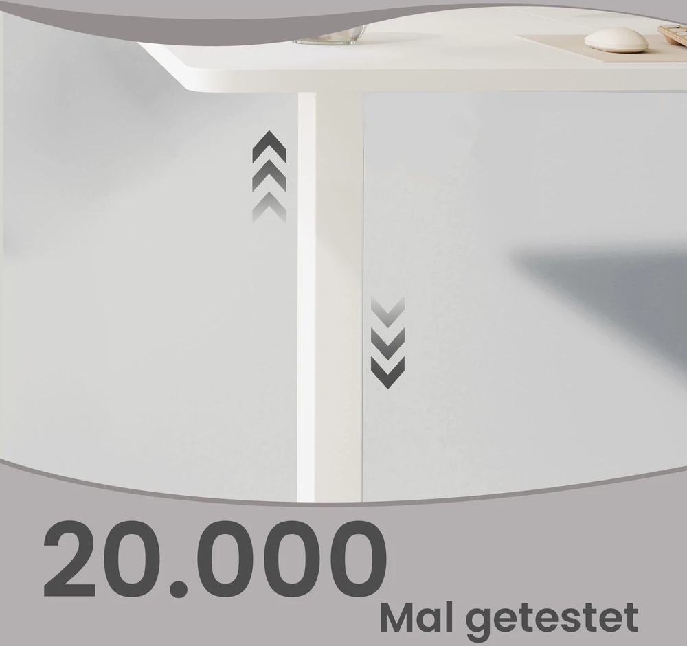 Songmics Reguliuojamo aukščio stalas 180 × 80 x 72-120cm
