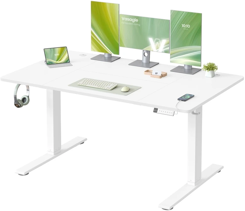 Songmics Reguliuojamo aukščio stalas 140 × 80 x 72-120cm