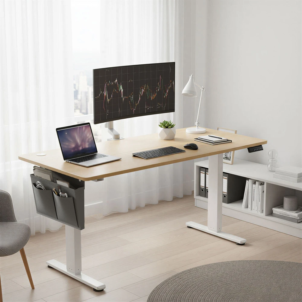 Songmics Reguliuojamo aukščio stalas 160 x 70 x 72-120cm