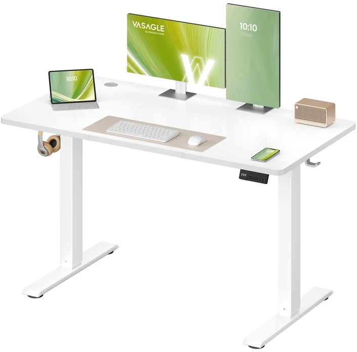 Songmics Reguliuojamo aukščio stalas 120 × 60 × (72–120) cm