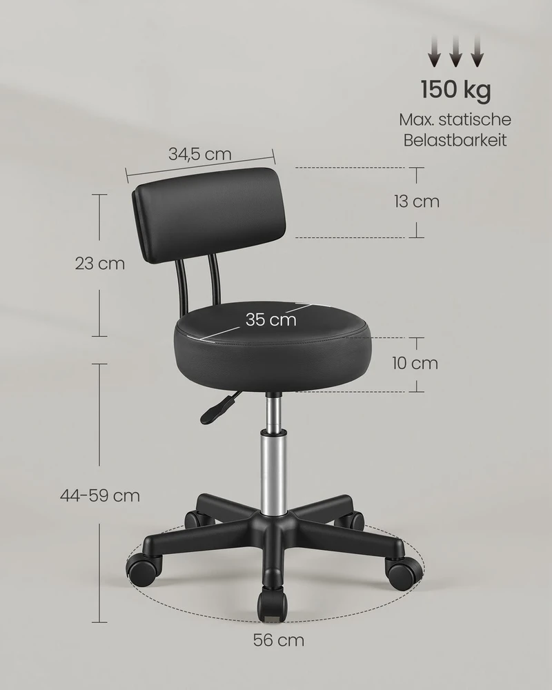 Songmics Kėdė juoda