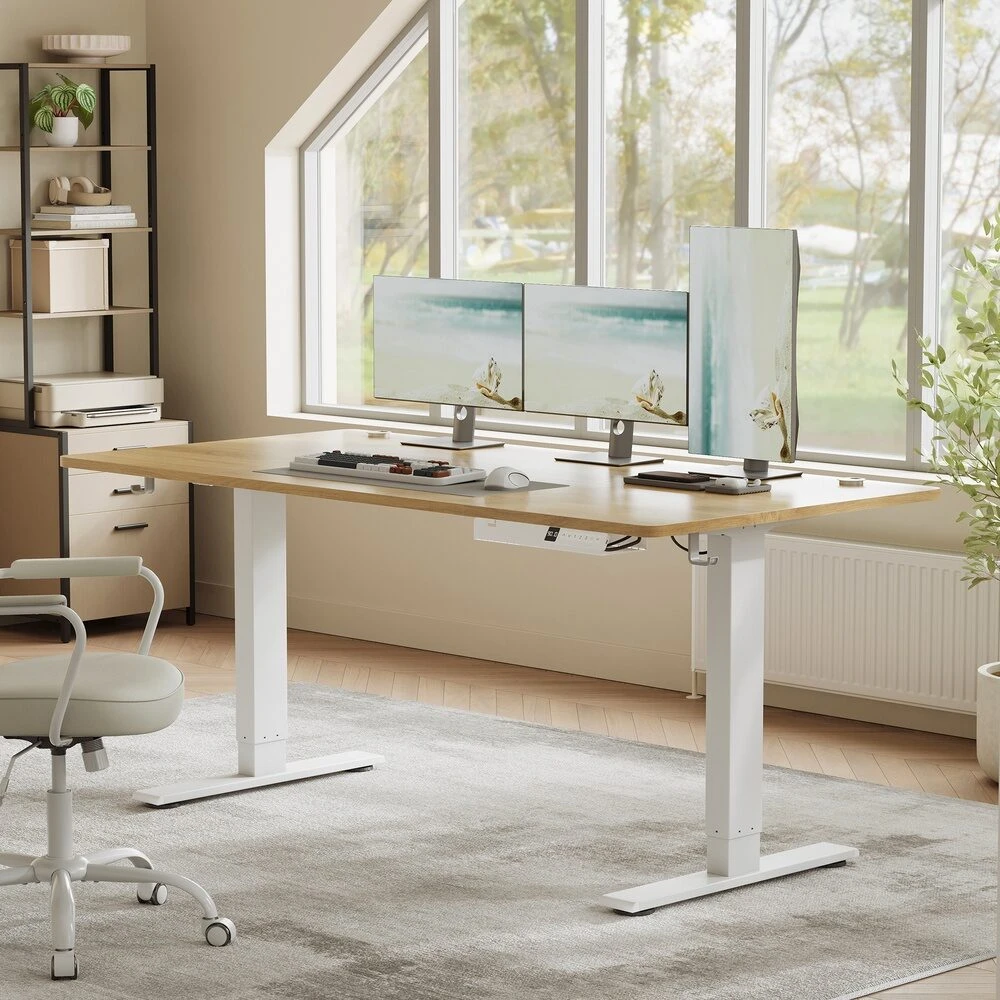 Songmics Reguliuojamo aukščio stalas 160 x 80 x 72-120cm