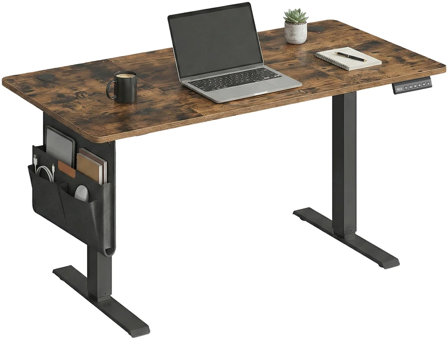 Songmics Reguliuojamo aukščio stalas 60 x 140 x (72–120) cm