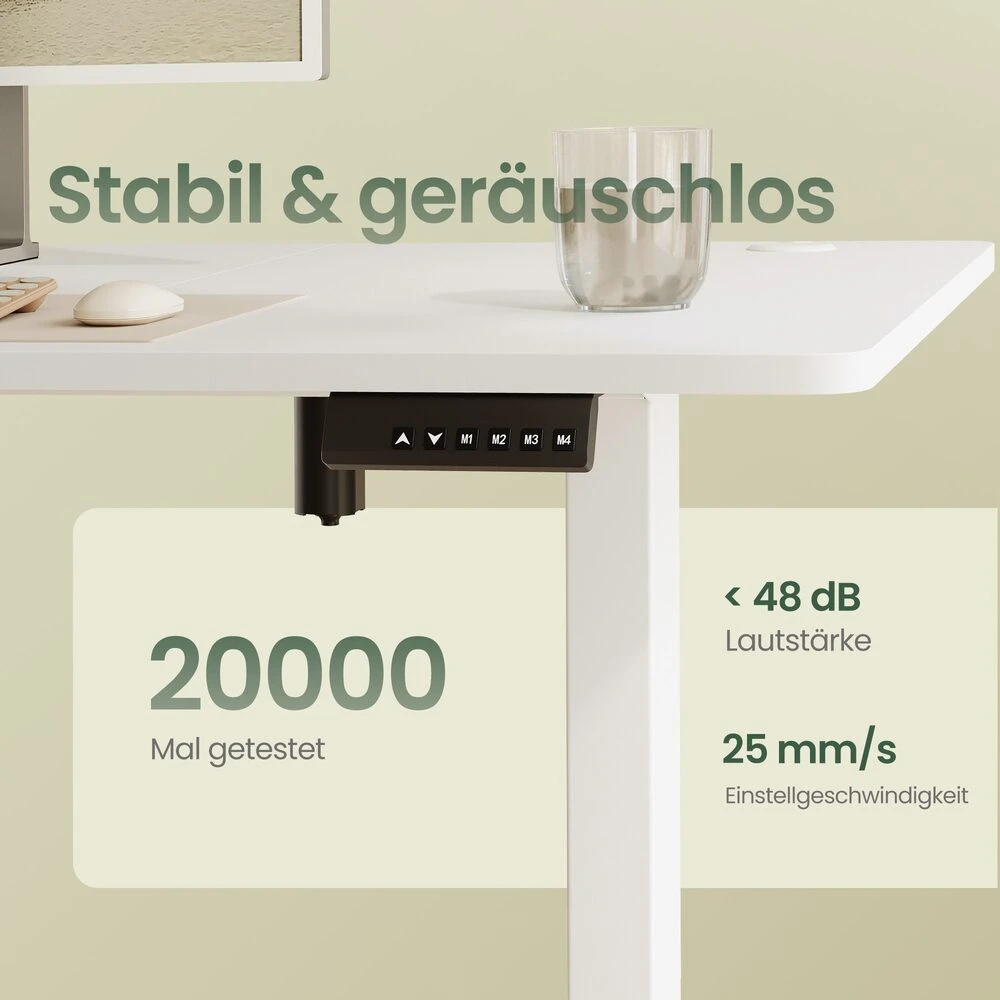 Songmics Reguliuojamo aukščio stalas 120,1 x 60 x 72,1-120,1cm