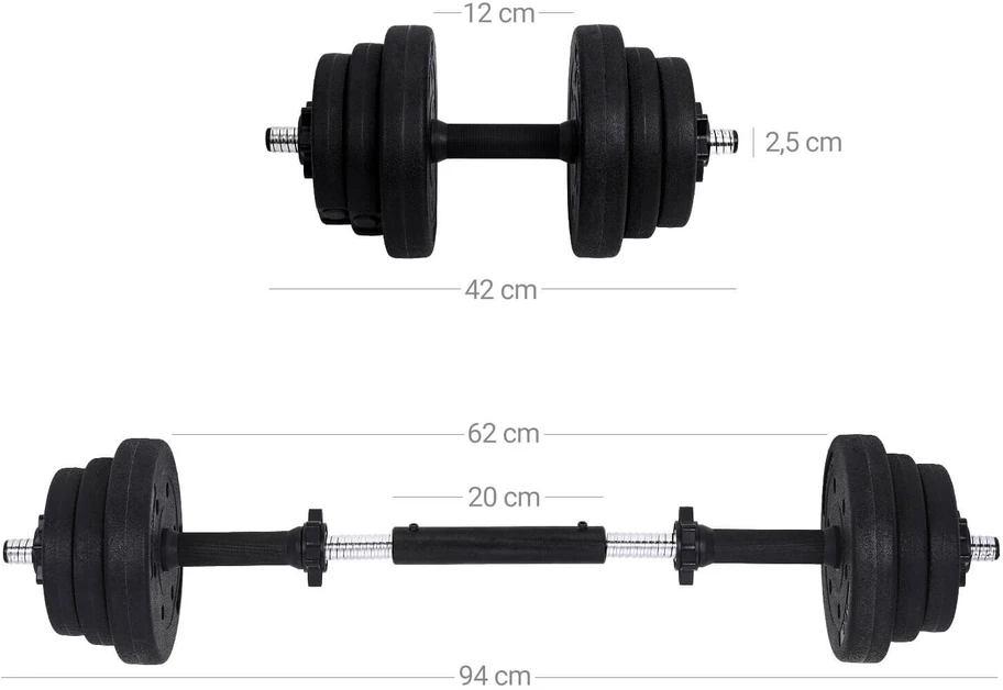 Songmics Hantelset 2 x 15 kg
