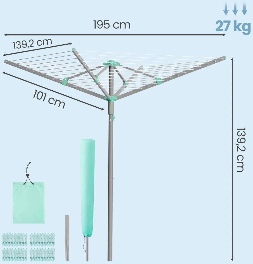 Songmics Skalbinių džiovyklė 45 m