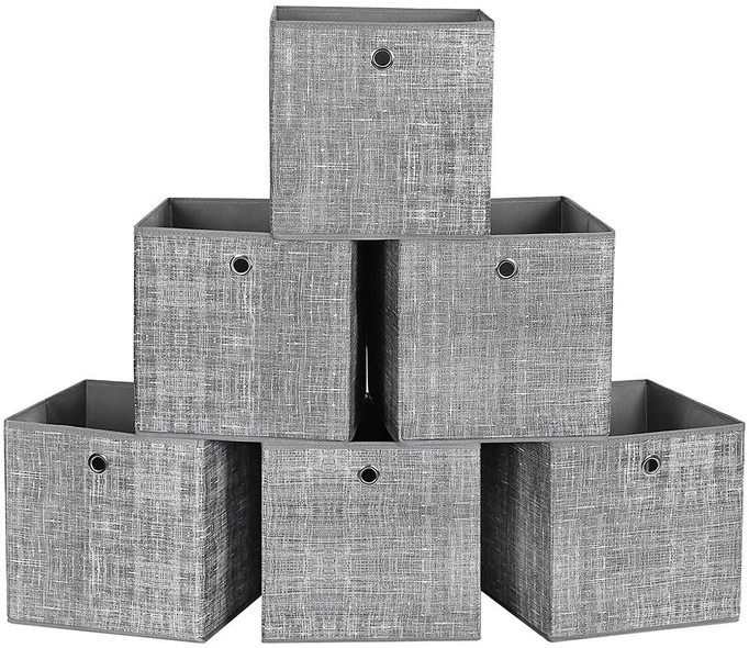 Songmics 6 sulankstomų saugojimo dėžių rinkinys
