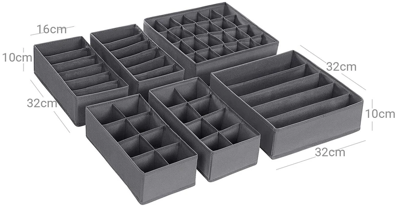 Songmics Aufbewahrungsboxen für Unterwäsche