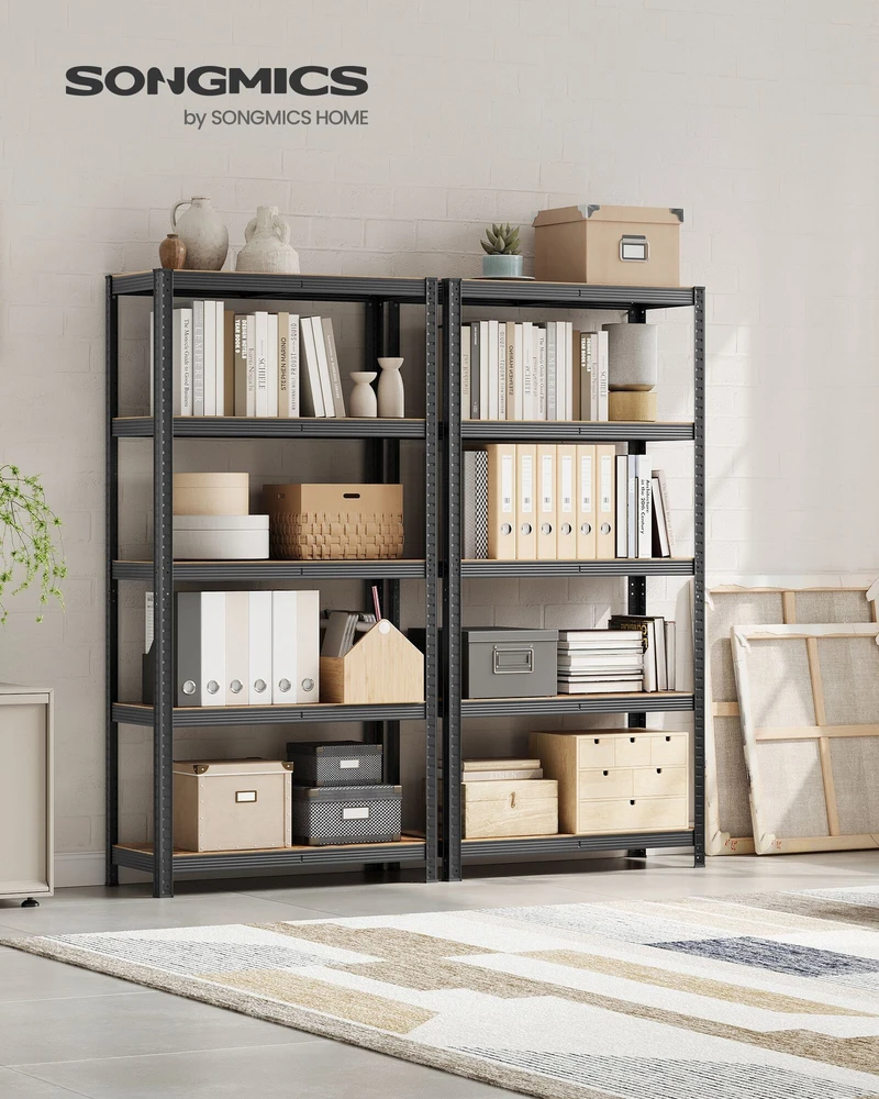 Songmics 2 stovinčių lentynų komplektas 180 cm aukščio