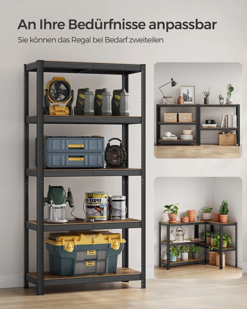 Songmics 2 stovinčių lentynų komplektas 180 cm aukščio