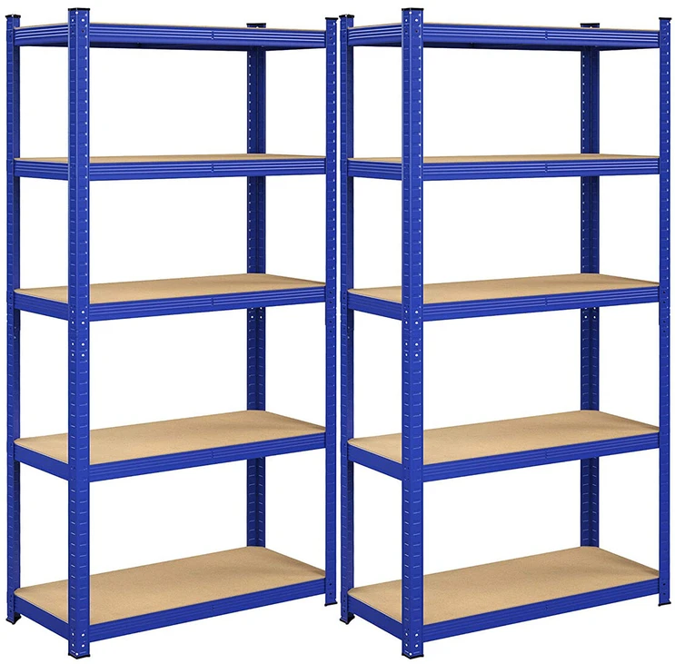 Songmics 2 sandėliavimo lentynų komplektas 180 x 90 x 40 cm mėlyna
