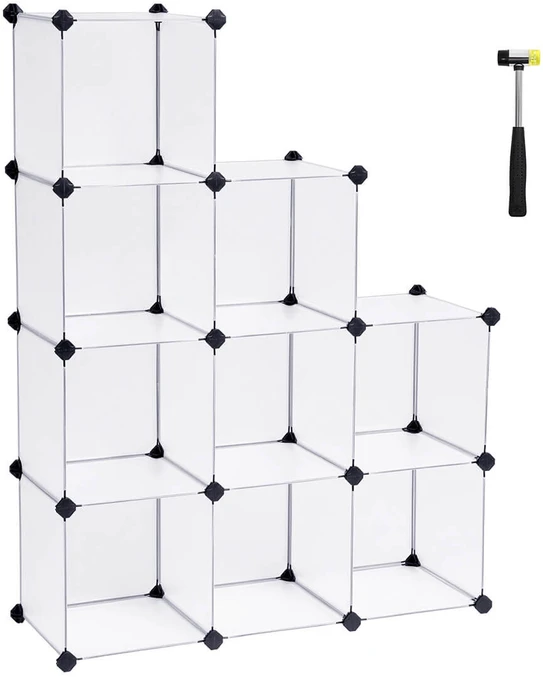 SONGMICS modulinė plastikinė lentyna su 9 lentynomis 93 x 31 x 123 cm LPC115S