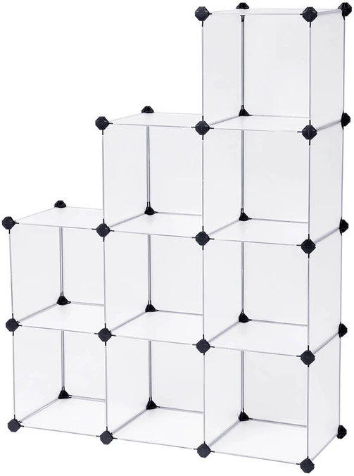 SONGMICS modulinė plastikinė lentyna su 9 lentynomis 93 x 31 x 123 cm LPC115S
