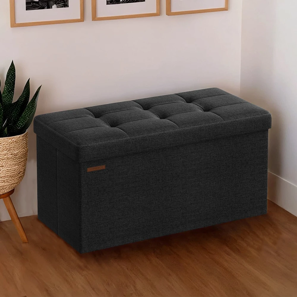 SONGMICS suoliukas su saugojimo vieta, 38 x 76 x 38 cm, sėdimoji dėžė