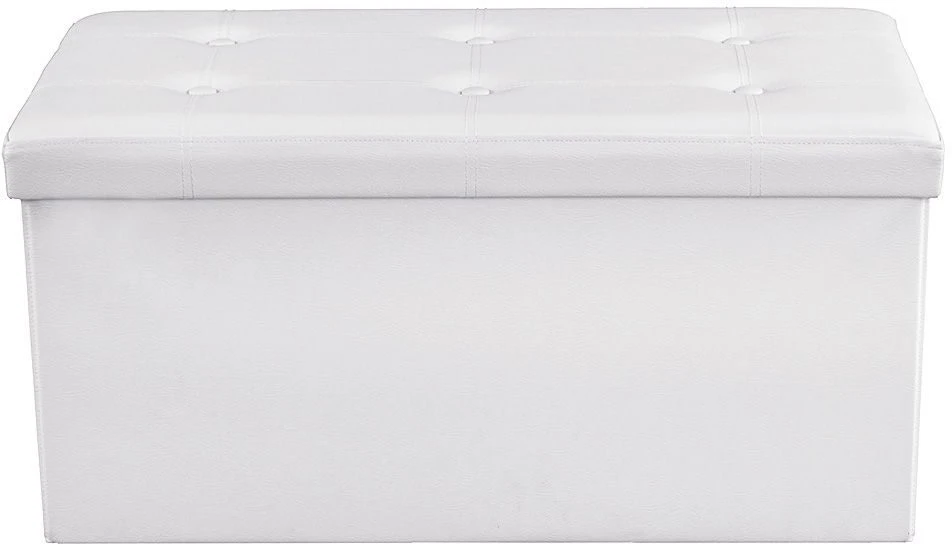 Songmics Sėdynės krūtinės 76 cm dirbtinės odos baltos spalvos