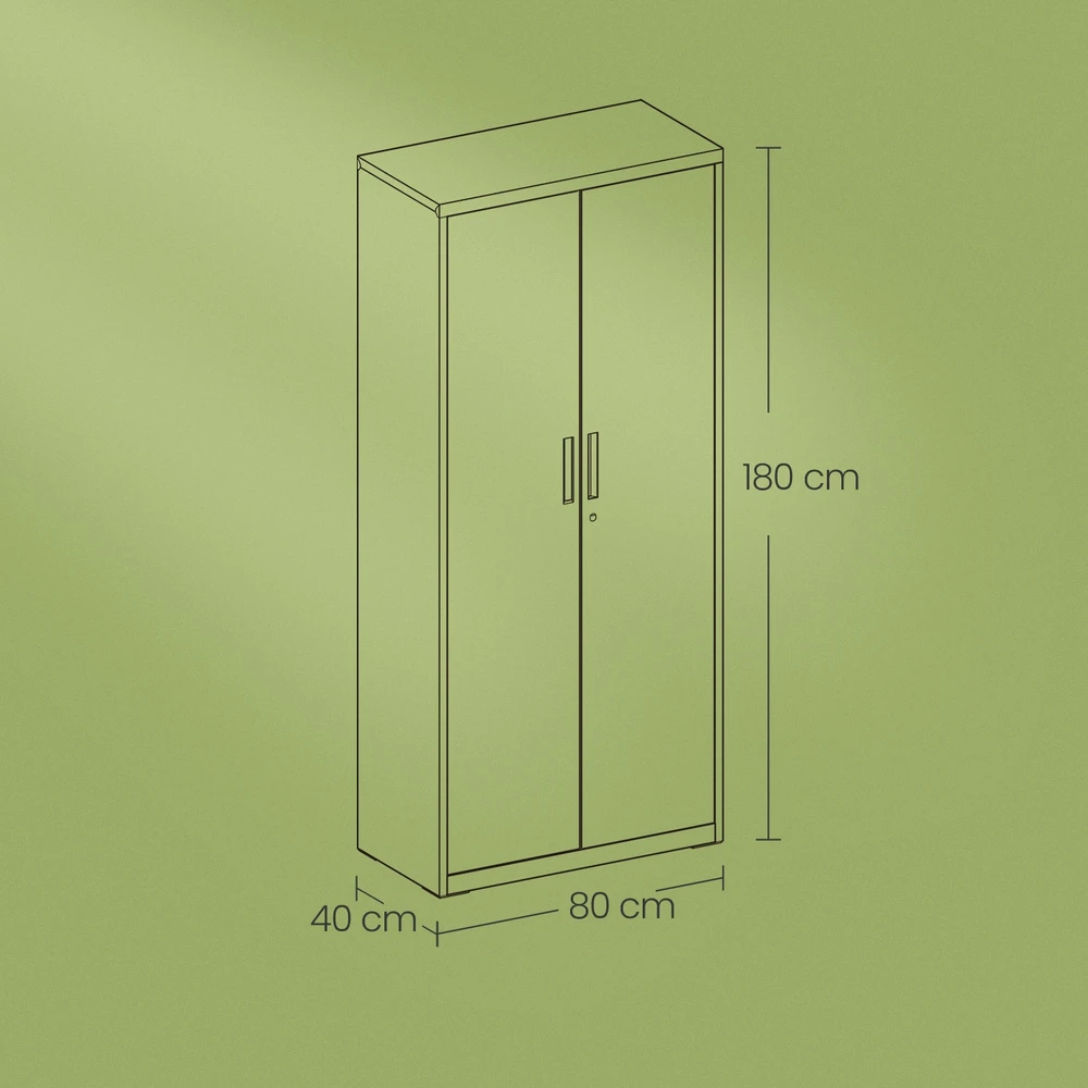 Songmics Sandėliavimo spinta plieninė 40x80x180 cm