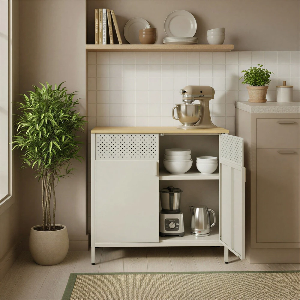 Songmics Spintelė 40 x 80 x 76 cm smėlio-natūralios spalvos