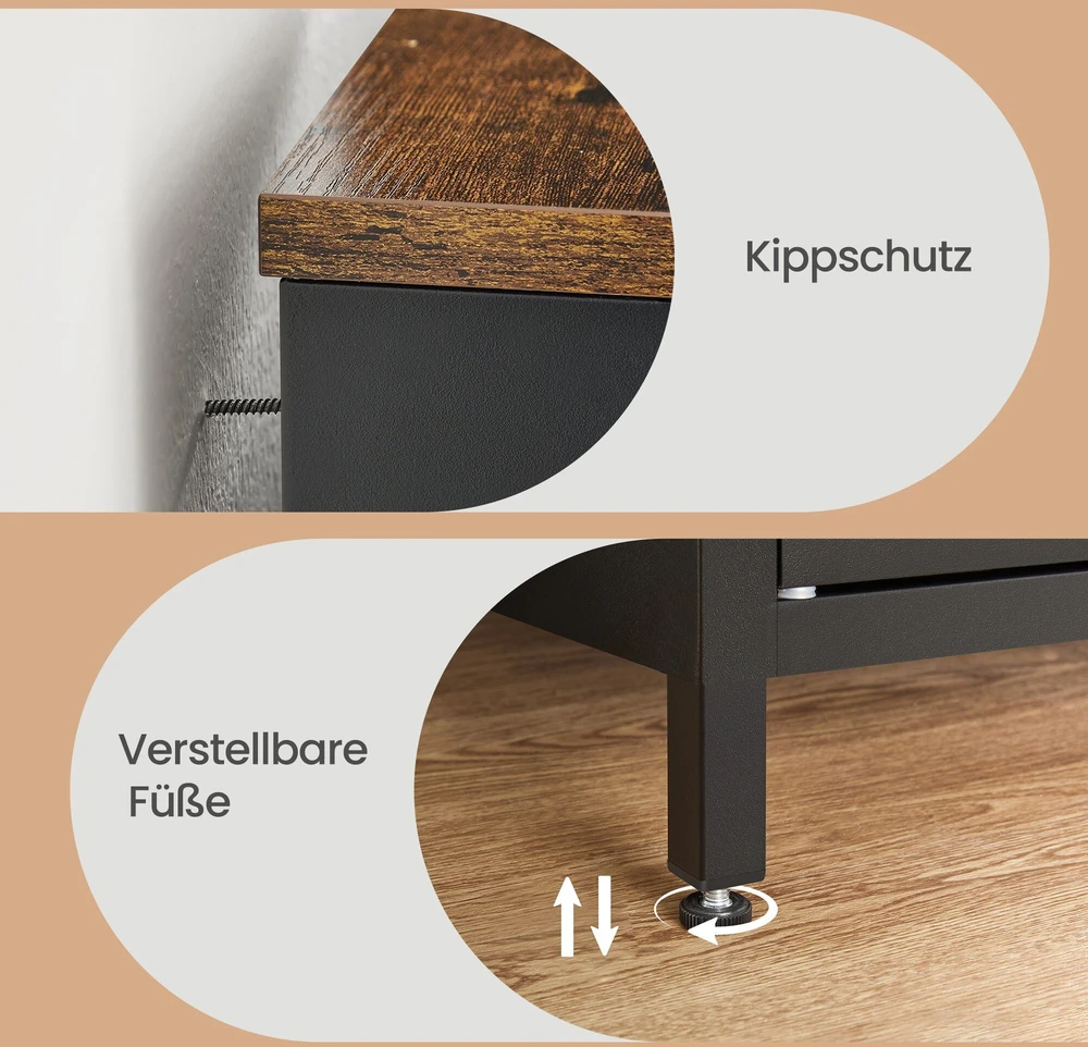 Songmics Sandėliavimo spinta, metalinė spinta, su dvigubomis durelėmis