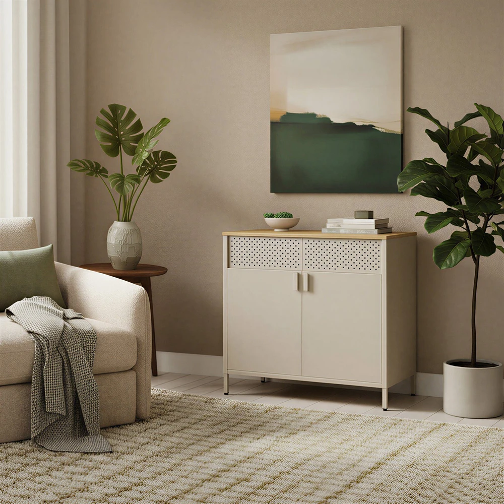 Songmics Spintelė 40 x 80 x 76 cm smėlio-natūralios spalvos