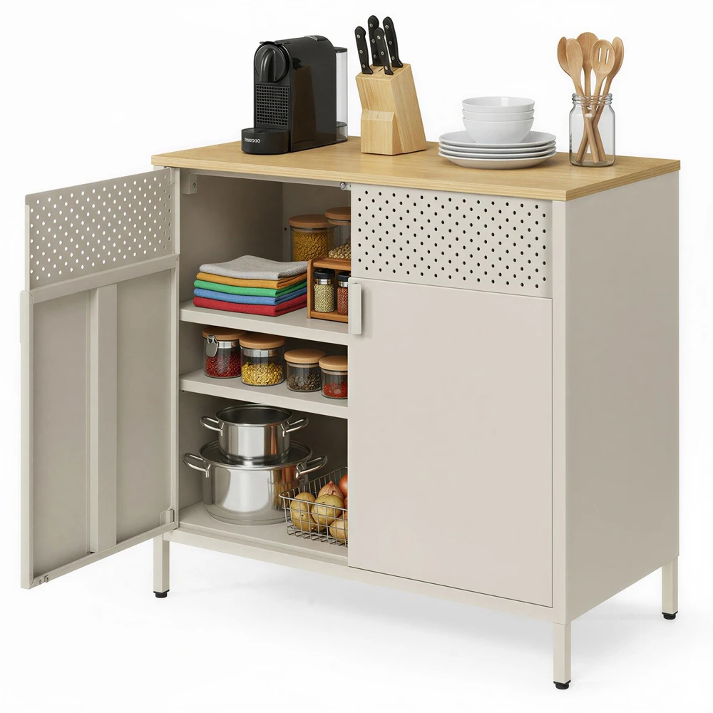 Songmics Spintelė 40 x 80 x 76 cm smėlio-natūralios spalvos