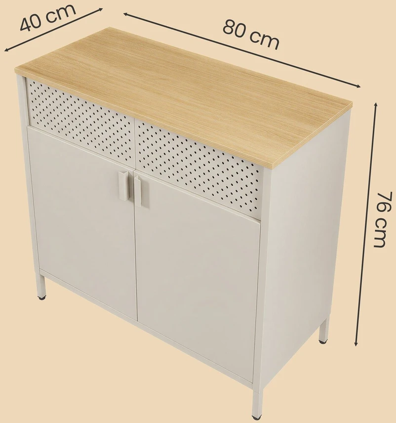 Songmics Spintelė 40 x 80 x 76 cm smėlio-natūralios spalvos