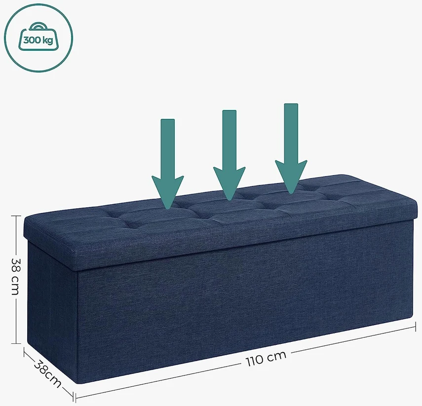 Songmics Krūtinė 110 cm tamsiai mėlyna
