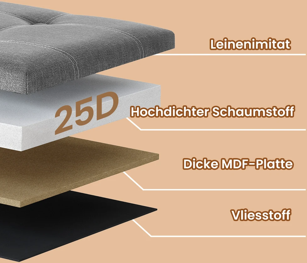 Pufas-daiktadėžė SONGMICS 76x38x38 cm 300 kg