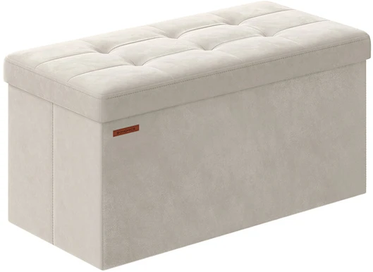 Songmics Velvetinis suoliukas su daiktadėže 38 x 76 x 38 cm