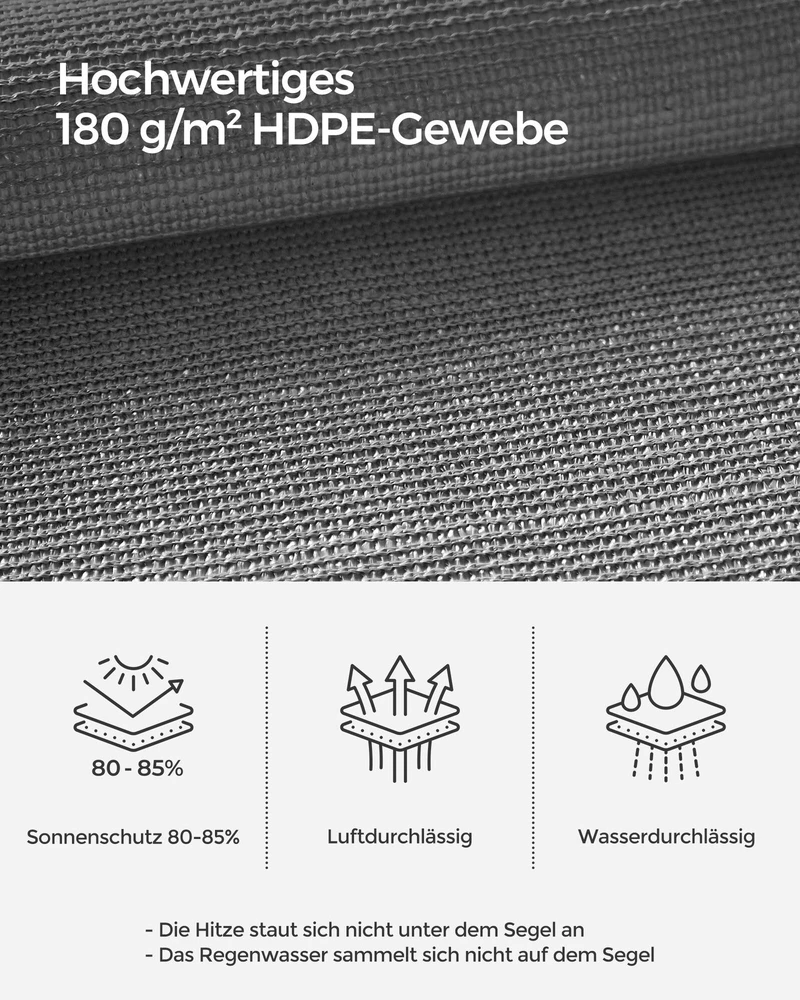 SONGMICS stačiakampė markizė 2 x 3 m, atspari vandeniui, UV apsauga 93%, baltos spalvos, GSH23WT