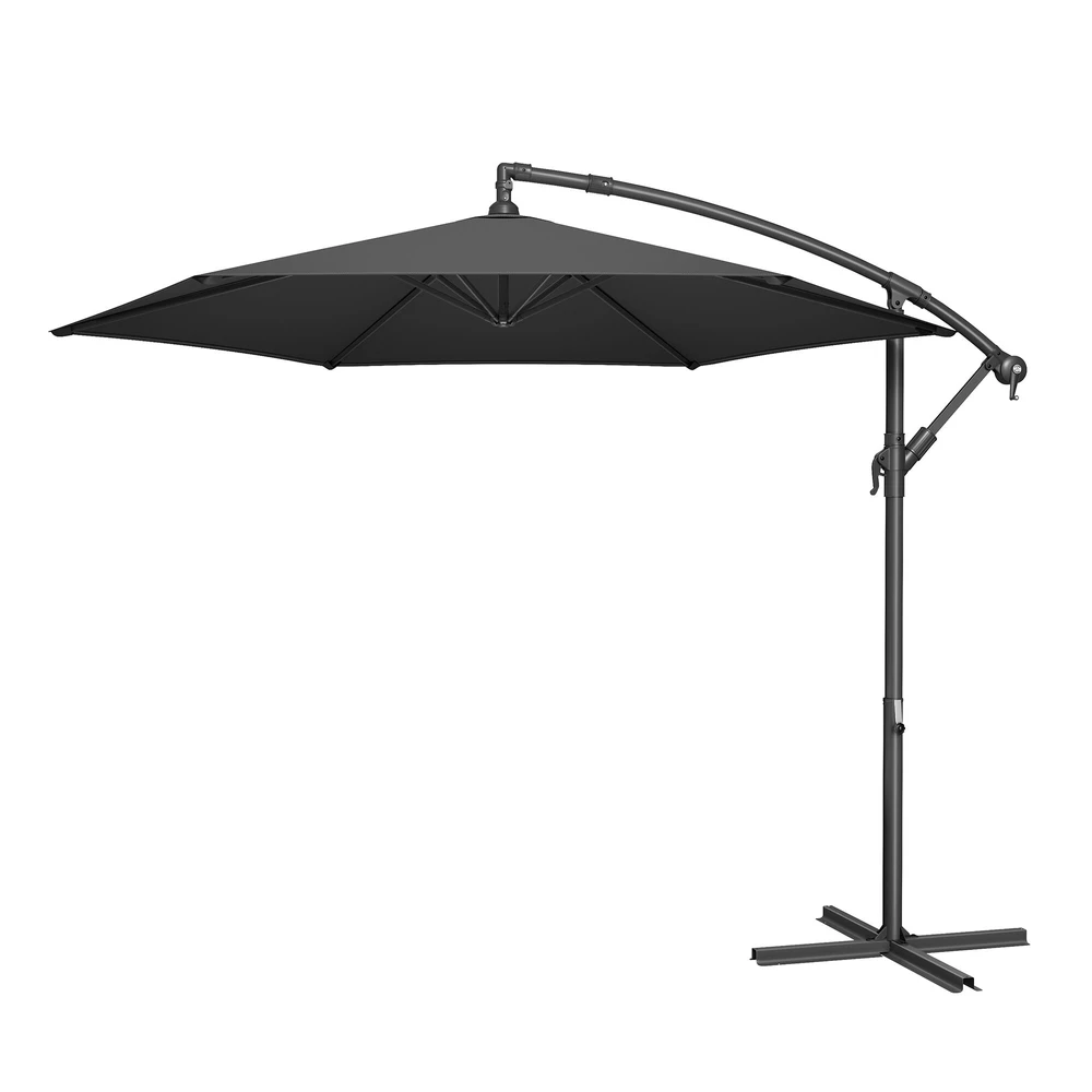Songmics Konsolinis skėtis, 300 cm d, su stovu