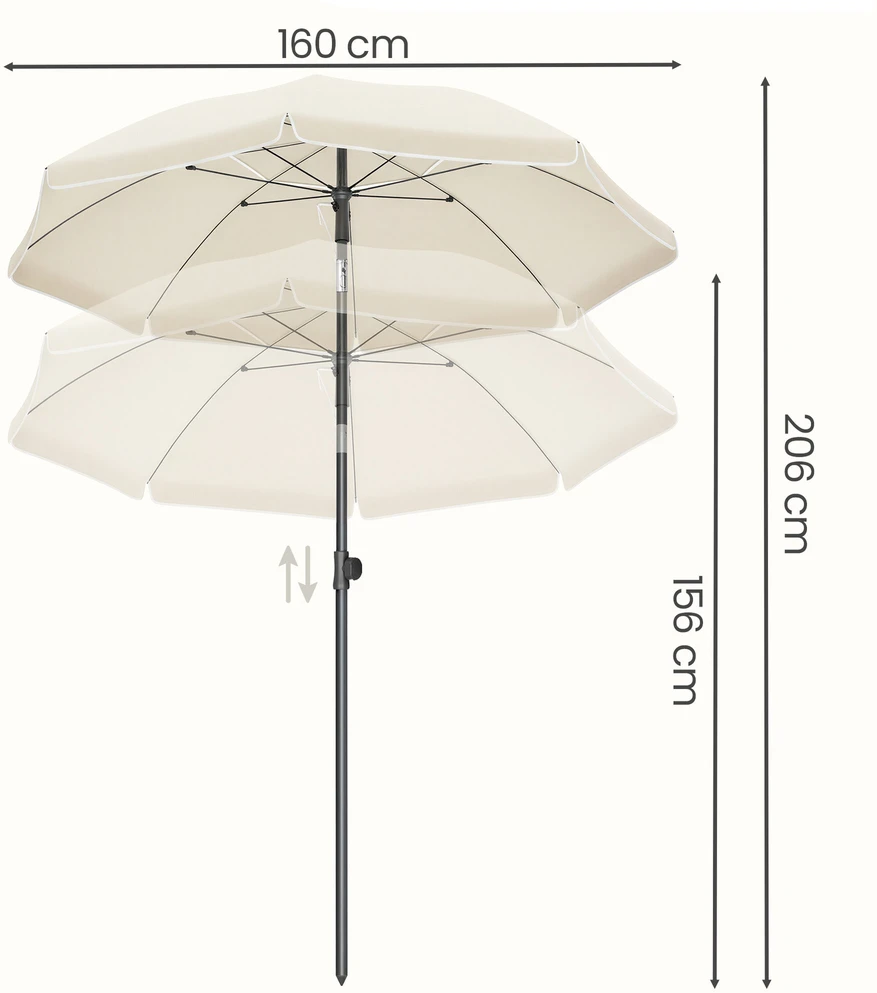Songmics Sodo skėtis 160 cm