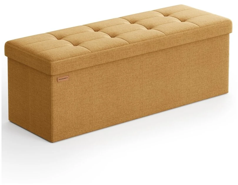 Songmics Pufas 38 x 110 x 38 cm geltonas