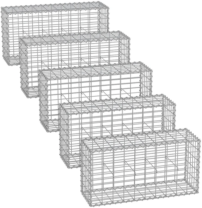 Songmics Sodo dekoracijos tarpinės 100 x 30 x 30 cm, 5 vnt., sidabrinės spalvos