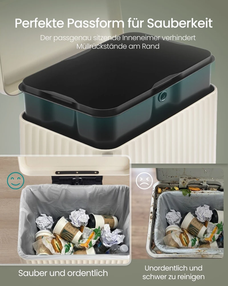 Songmics Šiukšliadėžė su pedalu 50 l