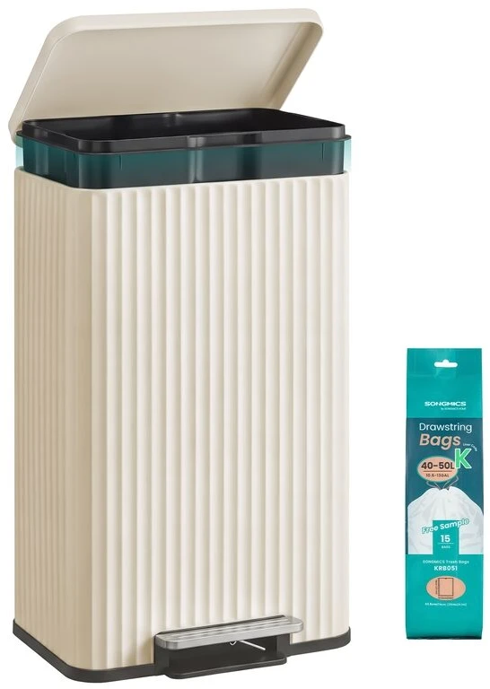 Songmics Šiukšliadėžė su pedalu 50 l