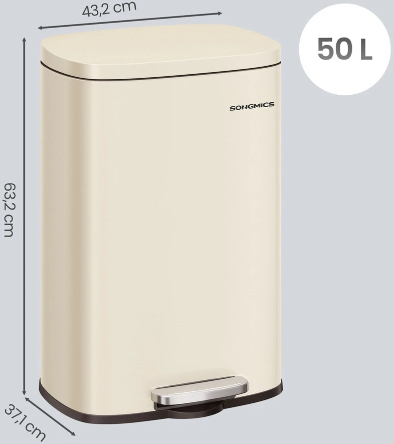 Songmics Šiukšliadėžė 50 l