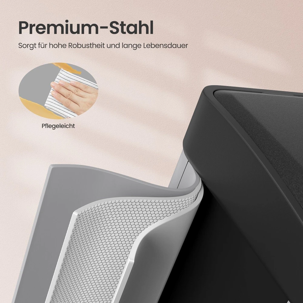 Songmics Atliekų dėžė virtuvei 3 x 8 l plieninė