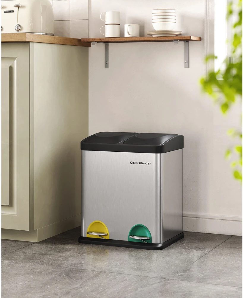 Šiukšlių rūšiavimo dėžė Songmics 30 L (2 x 15 L)